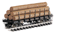 Log Car -- Flat with Logs (Painted, Unlettered)