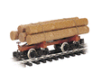 Skeleton Log Car w/Logs -- Brown
