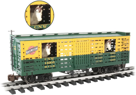 Animated Stock Car with Horses - Ready to Run -- Chicago & North Western