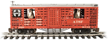 Animated Stock Car with Horses - Ready to Run -- Atchison, Topeka & Santa Fe-2