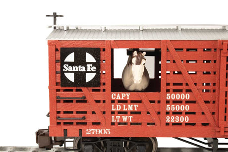 Animated Stock Car with Horses - Ready to Run -- Atchison, Topeka & Santa Fe-3