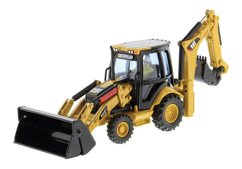 Cat(R) 432E Side-Shift Backhoe Loader - Assembled - Core Classics -- Caterpillar (yellow, black, red, white)