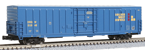 Pacific Car & Foundry Beer Reefer 4-Car Runner Pack - Ready to Run -- Golden West Service DRGW #50841, 50803, 50848, 50831 (blue, yellow, red)