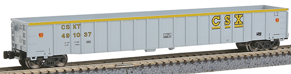 3564 Gondola - Ready to Run -- CSX #491037 (gray, yellow)