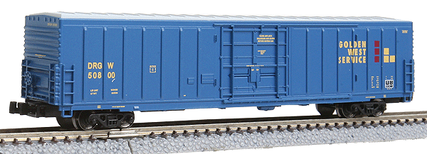 Pacific Car & Foundry Beer Reefer - Ready to Run -- Golden West Service DRGW #50800 (blue, yellow, red)