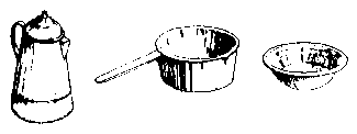 Coffee Pot, Pan & Bowl Set