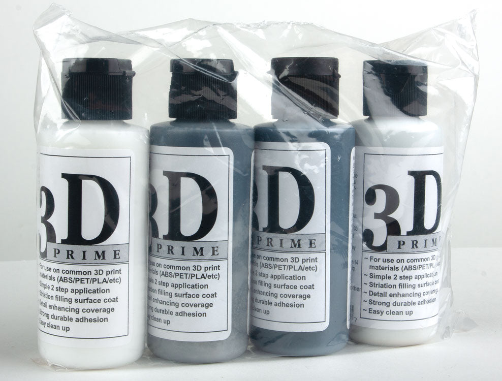 Complete Pack - Surface Smoother and 3 Color Pack - 3D Prime -- 2oz  59.1mL