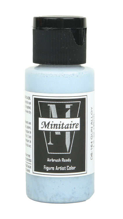 Acrylic Airbrush-Ready Color - Minitaire -- Metallic Gun Alloy - 1oz  29.6mL