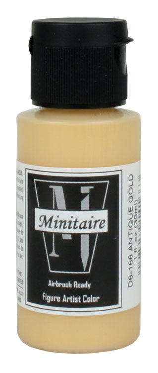 Acrylic Airbrush-Ready Color - Minitaire -- Metallic Antique Gold 1oz  30ml