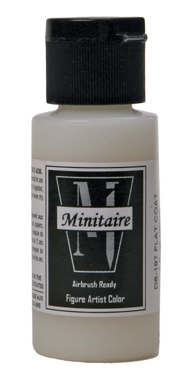 Acrylic Airbrush-Ready Clear Finish - Minitaire -- Clear Flat - 1oz  29.6mL