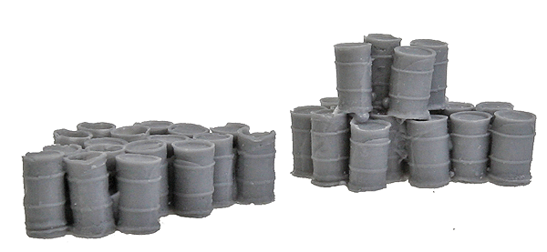 Assorted 55-Gallon Drums -- Unpainted - 2 Large Groups