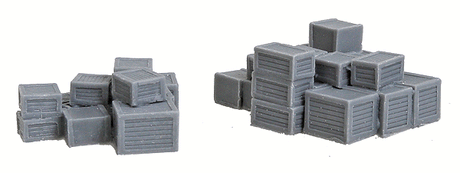 Assorted Crate Stacks -- Unpainted - 2 Large Groups