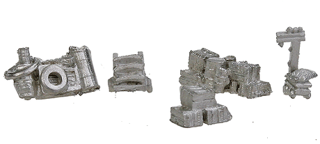 Assorted Street Stuff -- Unpainted pkg(5)-1