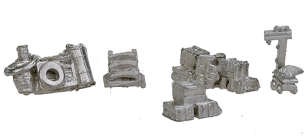 Assorted Street Stuff -- Unpainted pkg(5)-1