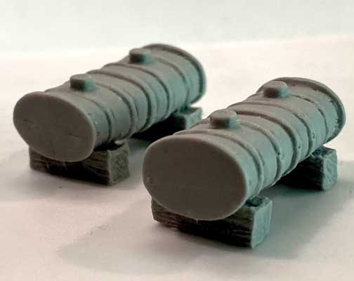 Unpainted Resin Castings -- Bulk Fuel Tanks pkg(2)
