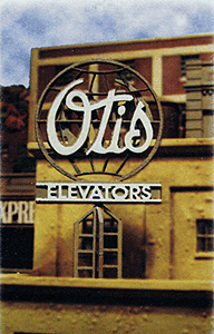 Billboards Small , For N & HO Scale  Double Sided -- Otis Elevator