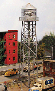 Industrial Water Tower -- Kit - Scale 80' Tall
