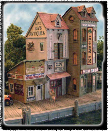 Potters Pub -- Laser-Cut Wood Kit - 5-1/4 x 4" 13.3 x 10.2cm-1