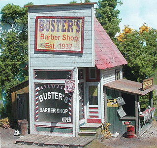 Buster's Barber Shop -- Laser-Cut Wood Kit