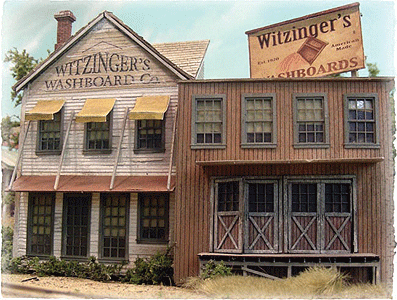 Witzinger's Washboard Co. (False Front Structure Kit) -- Kit - 6-3/4 x 2-3/4"  17.2 x 7cm