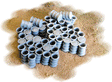 Open 55-Gallon Drum Stacks -- Unpainted