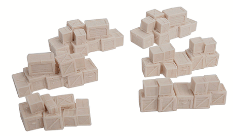 Wooden Crate Stack -- Unpainted pkg(6)