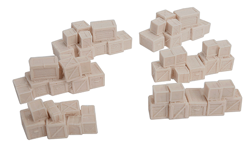 Wooden Crate Stack -- Unpainted pkg(6)