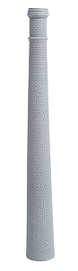57' Tall One-Piece Smoke Stack - Kit -- Unpainted