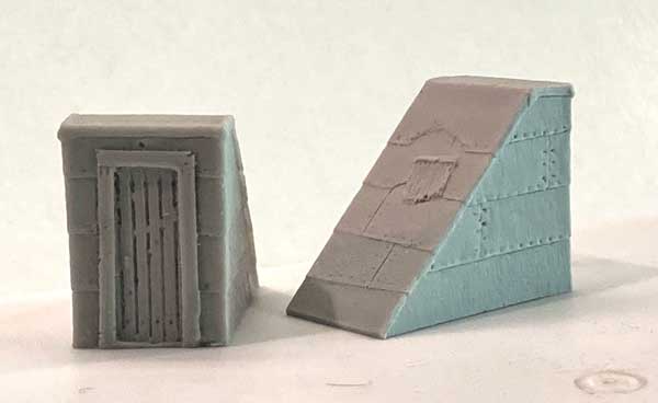 Rooftop Staircases -- Unpainted Resin Castings pkg(2)