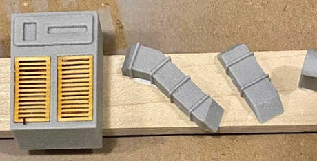 Ductwork Version 2 -- Unpainted Resin Castings, Rectangular Ducts, Vents, AC Unit