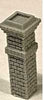 Narrow Square Brick Chimney -- Unpainted Cast Resin 1" 2.5cm Tall pkg(3)