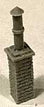 Smoke Jack Chimney -- Unpainted Cast Resin 1-3/8" 3.6cm Tall pkg(3)