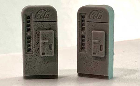 Unpainted Resin Castings pkg(2) -- Coke Machines