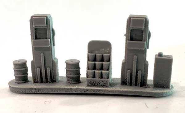 Gas Pump Island -- Unpainted Resin Casting