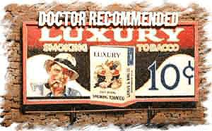 Laser-Cut Wood "Sidewinder" Billboard - Large, For HO & O -- Doctor Recommended Luxury Smoking Tobacco