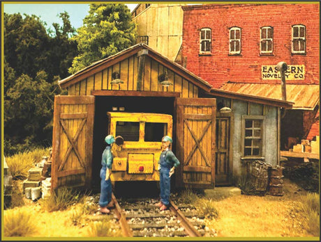 Cranberry Yard Handcar Shed -- Laser-Cut Wood Kit-2