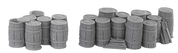 Clusters of Kegs -- Unpainted Resin Castings - 2 Groupings