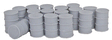 55-Gallon Drums w/Closed Tops -- Unpainted
