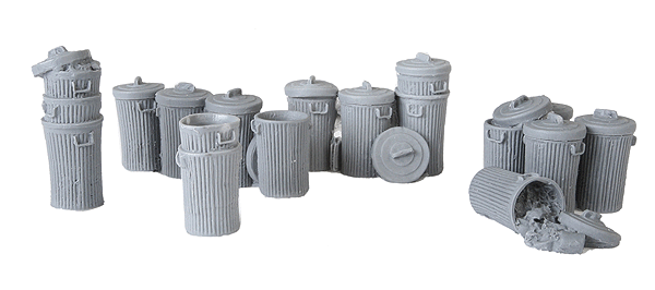 Garbage Pail Assortment -- Unpainted pkg(18)