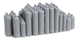 Acetylene Tank Cluster -- Unpainted