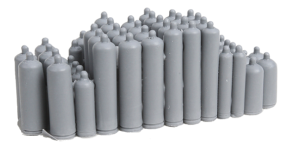 Acetylene Tank Cluster -- Unpainted