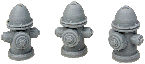 Fire Hydrant -- Unpainted pkg(3)