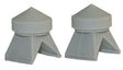 Roof Vents -- Unpainted pkg(2)