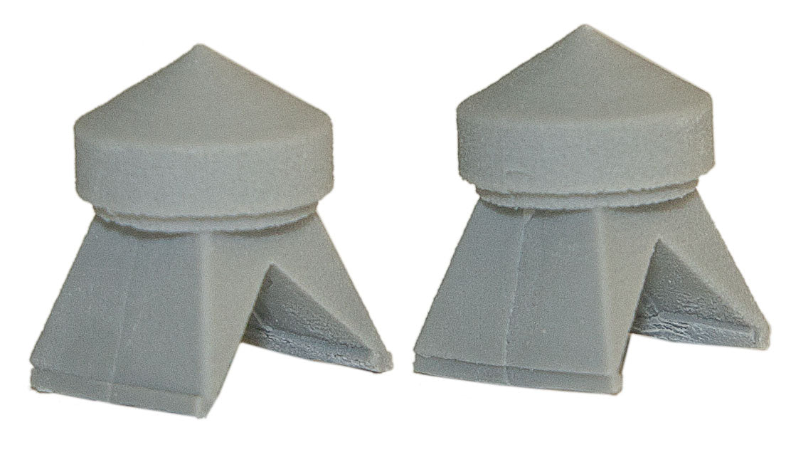 Roof Vents -- Unpainted pkg(2)