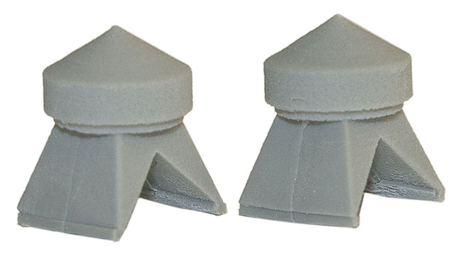 Roof Vents -- Unpainted pkg(2)