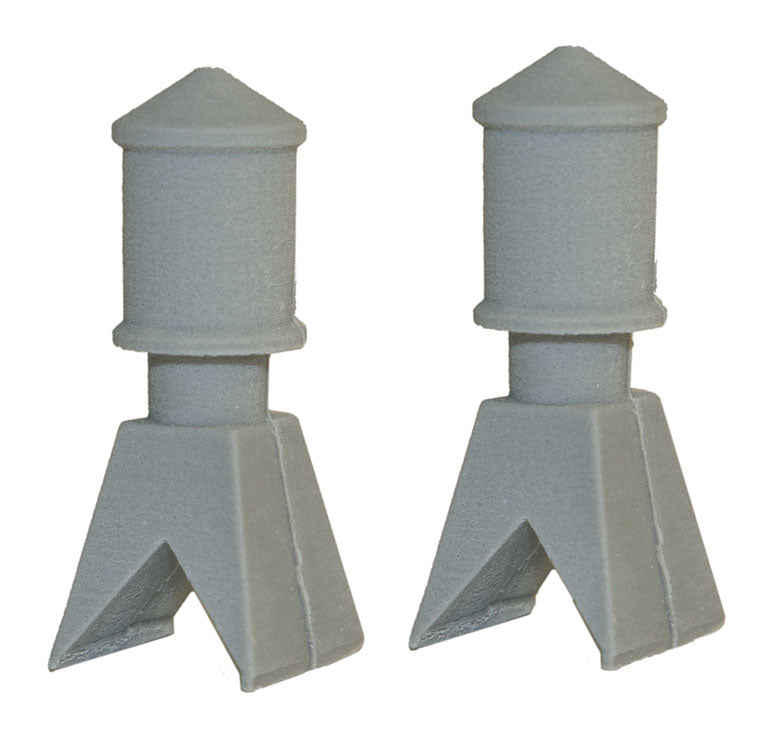 Tall Roof Vents -- Unpainted pkg(2)