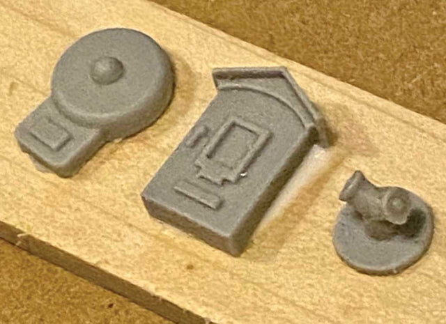 Assorted Fire Alarms -- Unpainted Resin Castings, 3 Styles