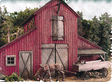 The Barn at Jackson Corners -- Kit - Includes Horse & Wagon