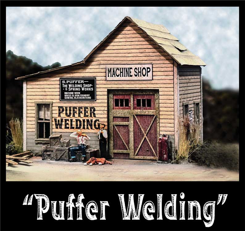 Laser-Cut Wood Kit -- Puffer Welding - 4 x 2-1/4"  10.2 x 5.7cm