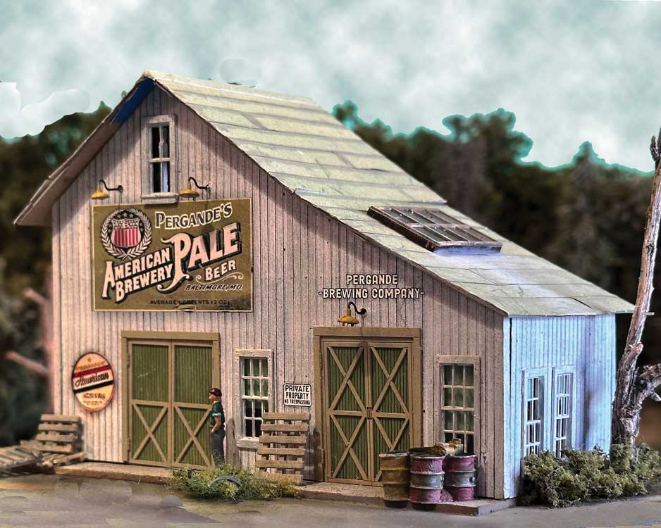 Pergande's Pale Ale -- Laser-Cut Wood Kit - 5-1/4 x 2-5/8"  13.3 x 6.7cm